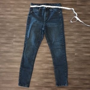 Top Shop High waisted skinny jean dark jean w 28